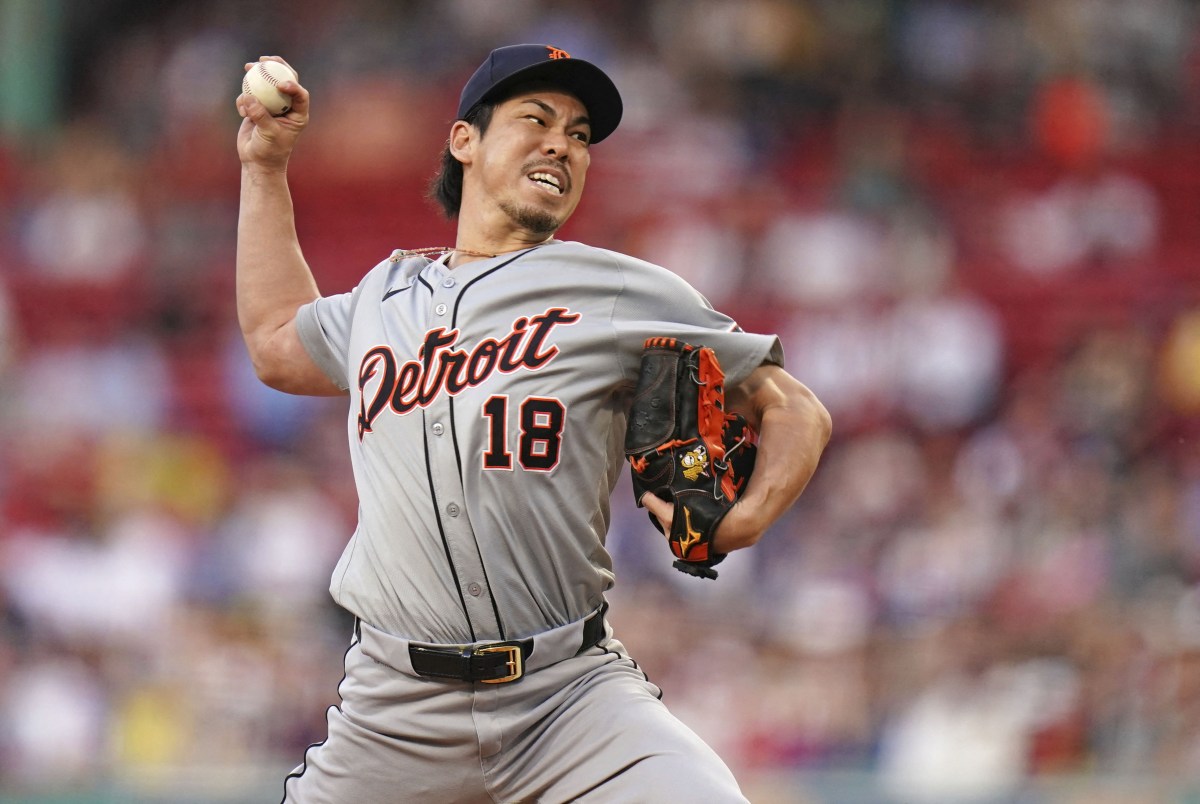 レッドソックス戦に先発したタイガース・前田＝ボストン（ＵＳＡトゥデー・ロイター＝共同）