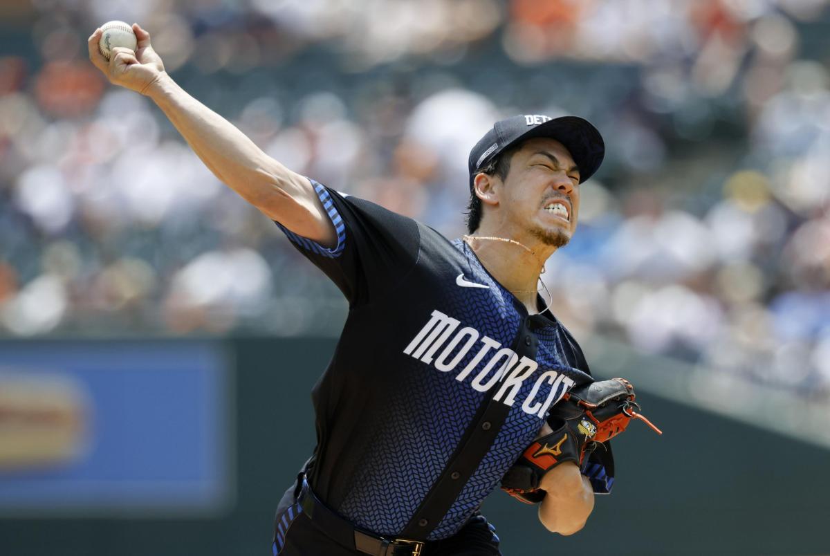 ホワイトソックス戦に先発し、４回?を８安打３失点で４敗目を喫したタイガース・前田＝デトロイト（ゲッティ＝共同）