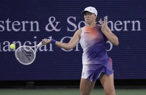 Tennis 2024: Cincinnati Open: Swiatek vs Gracheva August 14, 2024: Iga Swiatek (POL) defeated Varvara Garcheva (FRA) 6-0, 6-7, 6-2, at the Western ＆ Southern Open being played at Lindner Family Tennis Center in Mason, Ohio. ÃÂ©Leslie Billman/Tennisclix/CSM (Credit Image: © Leslie Billman/CSM via ZUMA Press Wire)