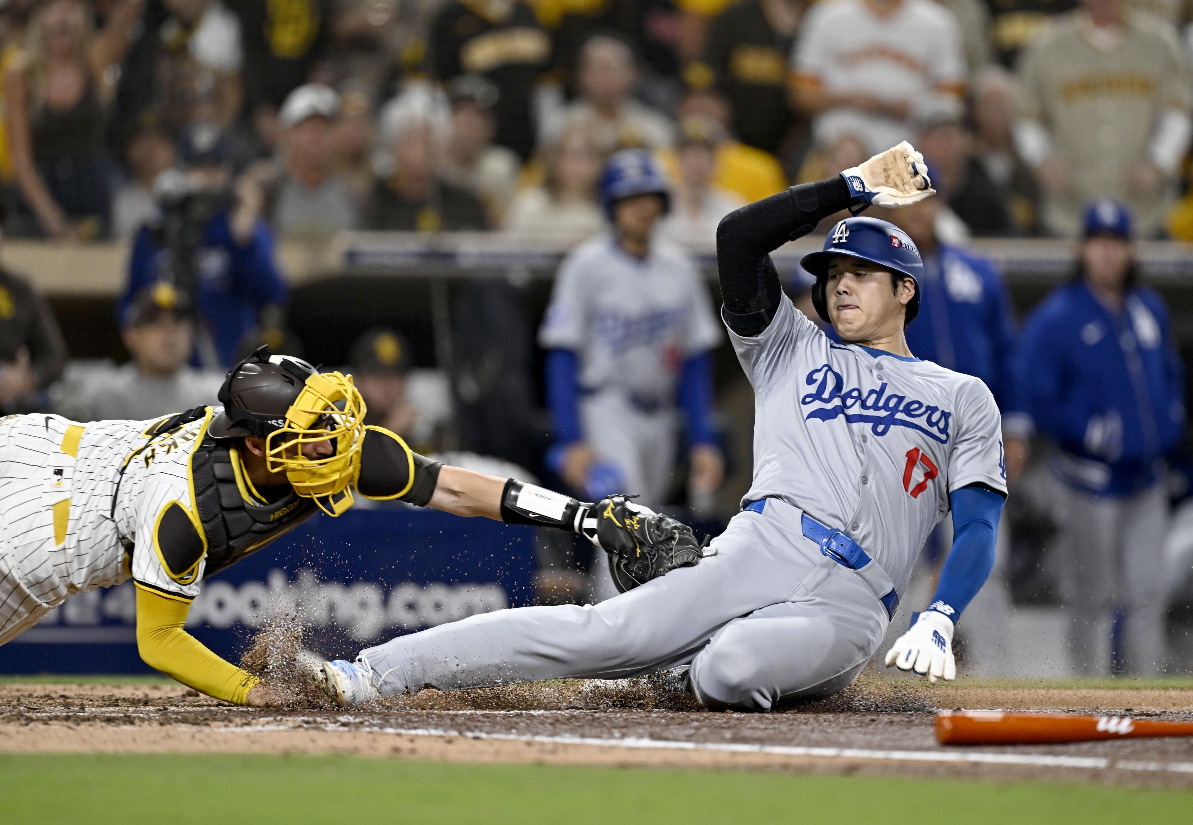 第4戦　本塁アウトの大谷 米大リーグ地区シリーズ