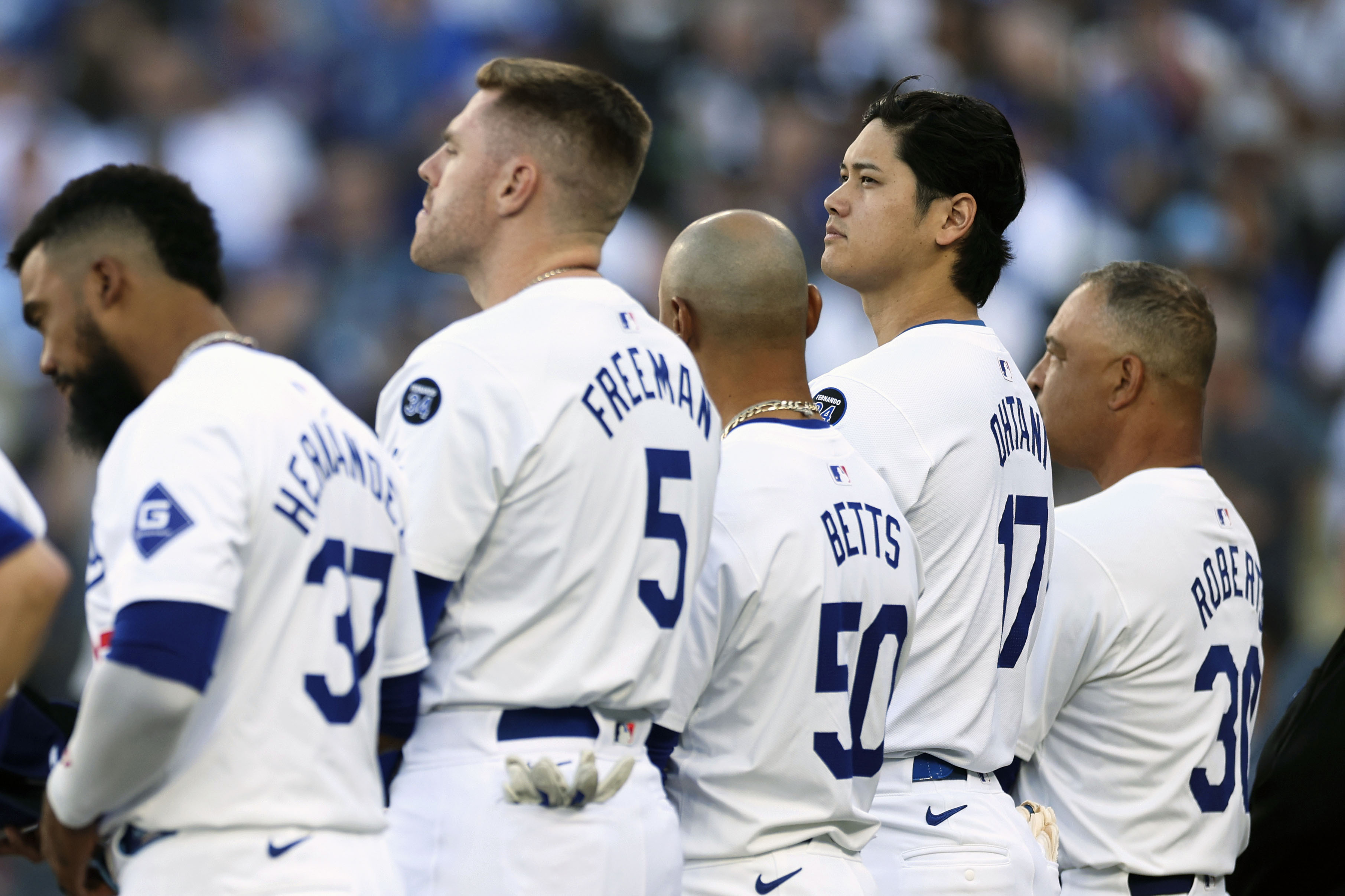 セレモニーの大谷 ワールドシリーズ第１戦