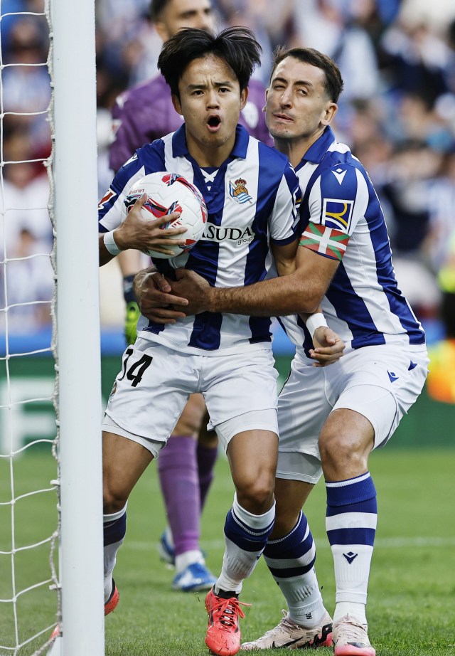 ゴール喜ぶ久保 スペイン１部リーグ