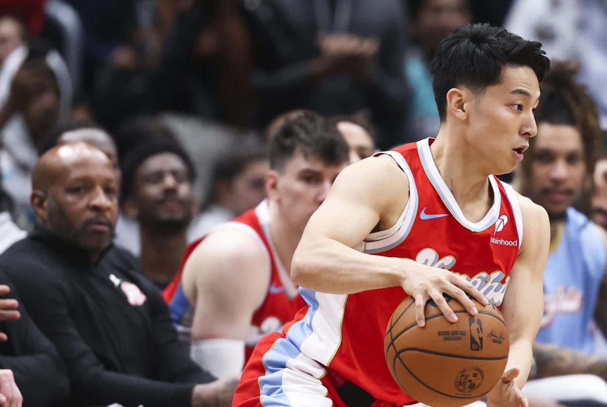 ウィザーズ戦でドリブルするグリズリーズの河村＝ワシントン（ゲッティ＝共同）