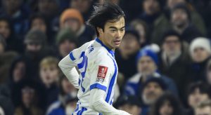 February 8, 2025, Brighton And Hove, England, United Kingdom: Brighton and Hove Brighton, England, 2025 February 8th.  Brighton ＆ Hove Albion‘s Kaoru Mitoma during the Emirates FA Cup 4th Round football match between Brighton ＆ Hove Albion and Chelsea at the American Express Stadium, England. (David Horton / SPP) (Credit Image: Ac David Horton/Sport Press Photo via ZUMA Press)、クレジット：cＤａｖｉｄ　Ｈｏｒｔｏｎ／Ｓｐｏｒｔ　Ｐｒｅｓｓ　Ｐｈｏｔｏ　ｖｉａ　ＺＵＭＡ　Ｐｒｅｓｓ／共同通信イメージズ