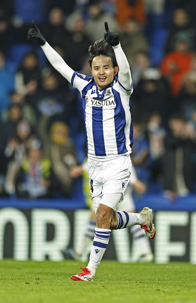 喜ぶ久保 スペイン１部リーグ