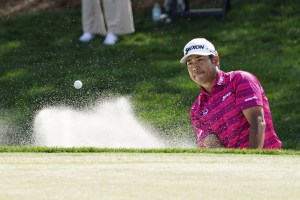 第２ラウンド、通算イーブンパーで７３位の松山英樹。予選落ちした＝ＴＰＣソーグラス（共同）