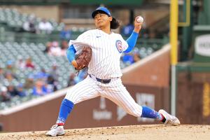 レンジャーズ戦に先発し、５回５失点で今季初黒星を喫したカブス・今永＝シカゴ（ゲッティ＝共同）