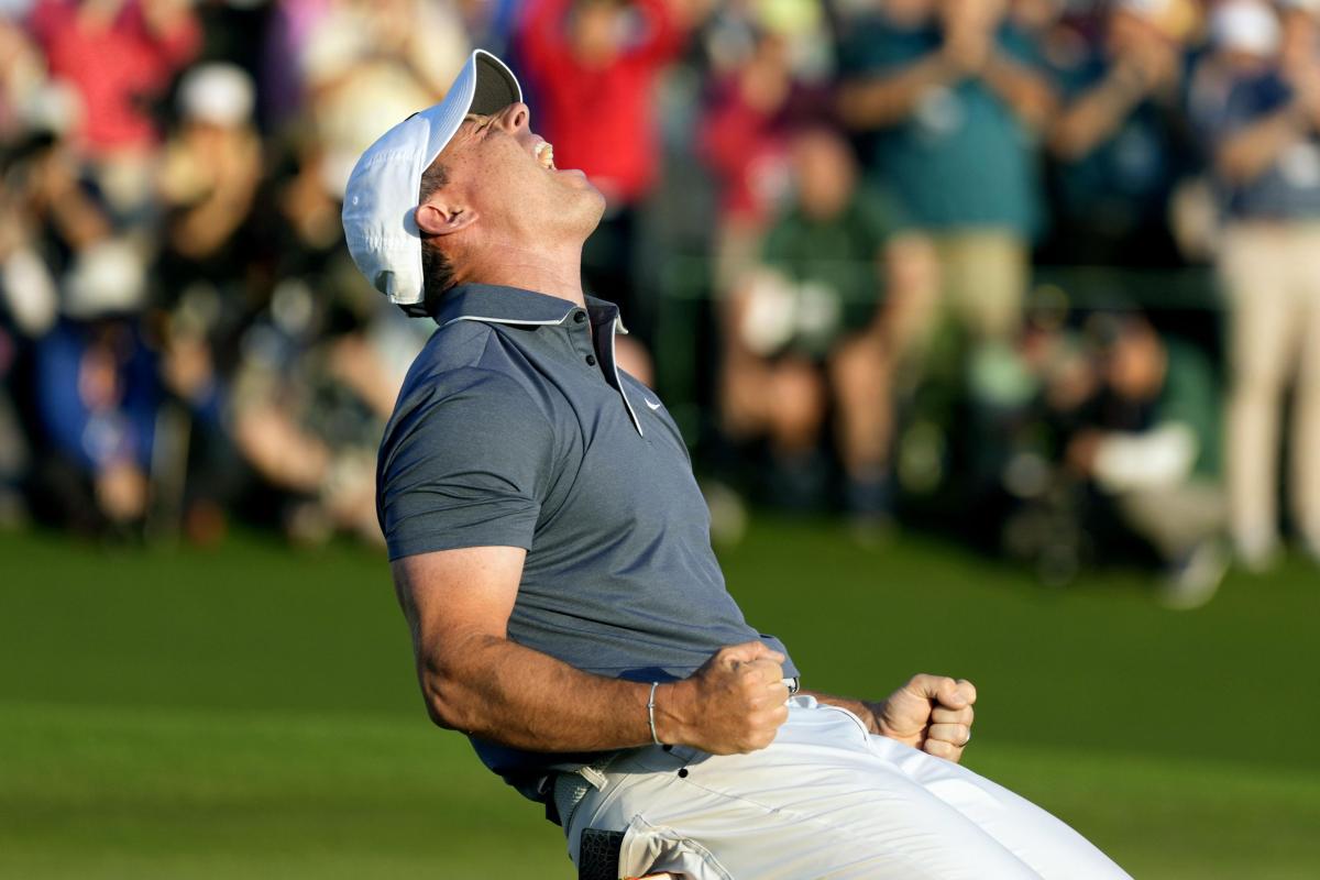 最終ラウンド、プレーオフを制し、優勝を決めたロリー・マキロイ＝オーガスタ・ナショナルＧＣ（共同）