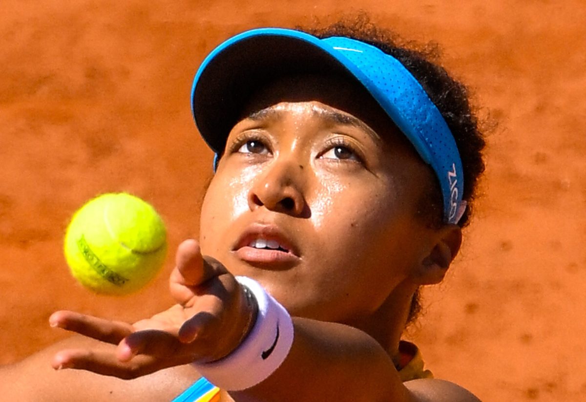 Naomi Osaka (JPN) during the fourth round against Peyton Stearns (USA) of the WTA Master 1000 Internazionali BNL d‘Italia tournament at Foro Italico on May 12, 2025 Fabrizio Corradetti / LiveMedia、クレジット：ＩＰＡ　Ｓｐｏｒｔ／ＡＢＡＣＡ／共同通信イメージズ