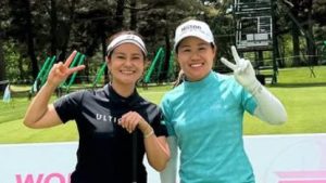 「最高な組み合わせ」「かわいいですね」宮里藍と畑岡奈紗、笑顔のツーショットを披露