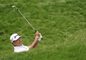 第３ラウンド、通算１４オーバーで６３位に後退した松山英樹＝オークモントＣＣ（共同）