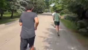 岩井千怜「父の日に一緒にランニング」　木漏れ日の道で感謝のひととき