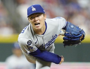 レッズ戦に先発し、７回１失点で９勝目を挙げたドジャース・山本＝シンシナティ（共同）