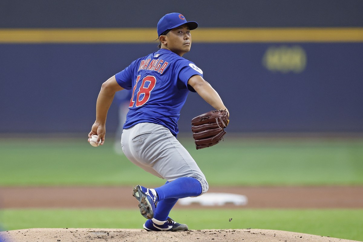 ブルワーズ戦に先発したカブス・今永。５回を５安打３失点で８勝目を挙げた＝ミルウォーキー（ゲッティ＝共同）