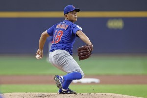 ブルワーズ戦に先発したカブス・今永。５回を５安打３失点で８勝目を挙げた＝ミルウォーキー（ゲッティ＝共同）