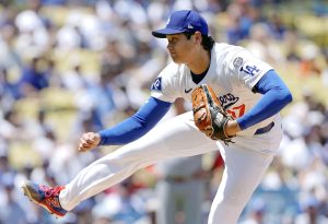カージナルス戦に先発し力投するドジャース・大谷＝ロサンゼルス（共同）