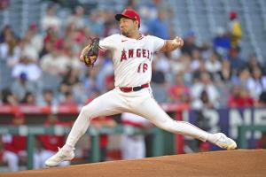 レッズ戦に先発したエンゼルス・菊池＝アナハイム（イマジンイメージズ・ロイター＝共同）