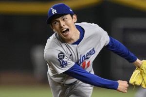 米大リーグ 　佐々木朗希、ドジャース、米大リーグ、ＴＯＤＡＹ　ＩＮ　ＭＬＢ＝２０２５（令和７）年９月２４日、米国（共同） 「社団共同」「大谷ＴＯＤＡＹ」