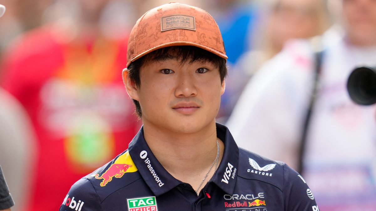 Formula 1 - US Grand Prix 2025 - Austin 　Yuki Tsunoda (JPN), Visa Cash App Racing Bulls, #22, paddock area during United States Grand Prix 2025, Formula 1 Championship in Austin, USA, on October 18 2025. Photo by Scott Coleman/IPA Sport/ABACAPRESS.COM、クレジット：ＩＰＡ　Ｓｐｏｒｔ／ＡＢＡＣＡ／共同通信イメージズ　※Italy Out