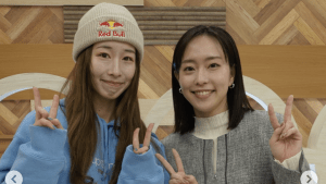 スノボ・鬼塚雅「似てると言われる」ミラノ滞在中の石川佳純と2ショット　「めっちゃ綺麗っす」「すごい美人が2人」