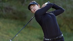 第２ラウンド、通算６オーバーで４８位の原英莉花＝シャドークリークＧＣ（共同）