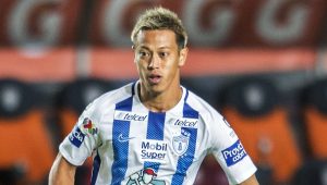 メキシコ１部リーグのパチューカでプレーした本田圭佑＝２０１７年８月、パチューカ（共同）