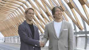 “星稜の2大レジェンド”本田圭佑＆松井秀喜が初対談！　貴重な先輩後輩ショットに反響「ビッグな二人」「胸熱」
