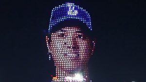 大谷翔平、球宴欠場も“夜空”に登場！　幻想的な演出にファン歓喜「素敵」「Amazing!」