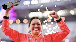 「日本最強の女」北口榛花、とびきり笑顔で日本新Vも「まさかこんなに普通に…」　アジア大会で“夢の70メートル台”に期待の声