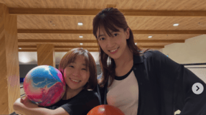 高橋成美「大好き！！」　29歳美女後輩との“身長差”ショットに絶賛の声「可愛い過ぎる」「最高のコンビ」